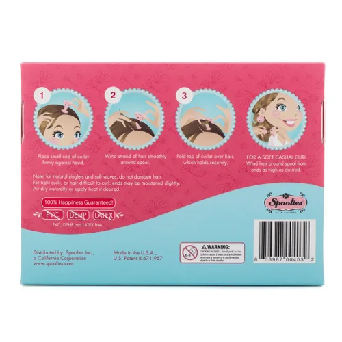Vista 3 de Rizadores para el cabello Spoolies, 12 piezas, Negro shadow