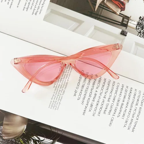 Vista 4 de Gafas de sol para mujer, estilo vintage, montura de plástico, estilo retro, estilo de ojo de gato