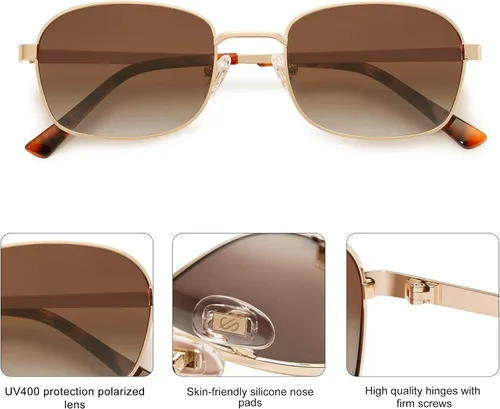 Vista 16 de SOJOS Retro Polarized Oval Sunglasses for Women Men Trendy Classic Shades UV400 Protection SJ1177