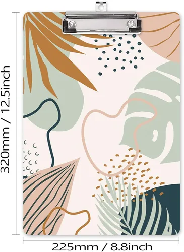 Vista 3 de Hongri - Portapapeles de cartón, madera, tamaño carta con diseño moderno, personalizado, tamaño A4 de 9 x 12.5 pulgadas, material de oficina