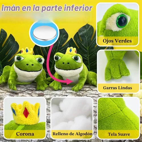 Vista 3 de Peluche de hombro de rana, juguetes de animales de peluche de rana