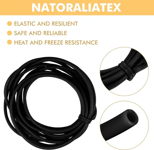 Vista 3 de 100 pies de tubo de goma de látex 3/8 pulgada de diámetro externo y 1/4 pulgada de diámetro interno, tubo de látex natural multicolor, tubo