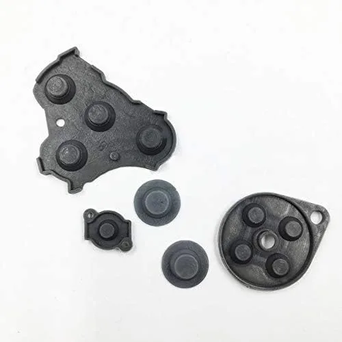 Vista 3 de Juego de 2 almohadillas de silicona conductoras para teclado botón adhesivo para Nintendo Gamecube NGC Console Buttons Reemplazo