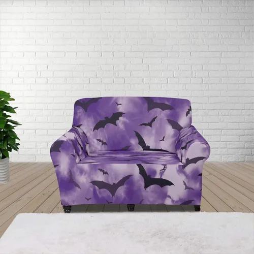 Vista 19 de Funda de sofá con diseño de árbol de bandera estadounidense para sofás y sofás, decoración navideña, funda antideslizante para sofá de 1 cojín