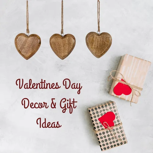 Vista 3 de Mie Creations Juego de 3 adornos de corazón de madera rústica, decoraciones para el día de San Valentín, regalos de amor para él, ella Corazones