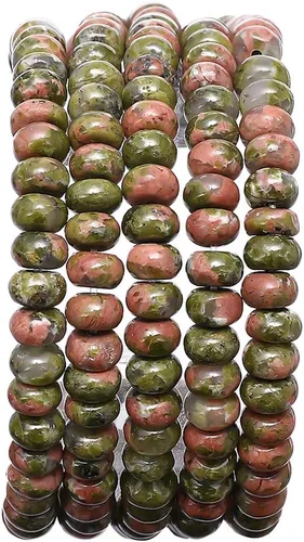 Vista 16 de BEADIA Cuentas de piedra natural africana de turquesa faceted rondelle 3x4mm semipreciosas sueltas para hacer joyas 38cm