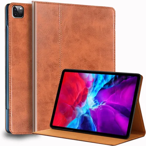 Vista 8 de Funda de piel auténtica para iPad Pro de 11 pulgadas de 4ª/3ª/2ª/1ª generación, carcasa protectora de piel auténtica para 2022/2021/2020/2018