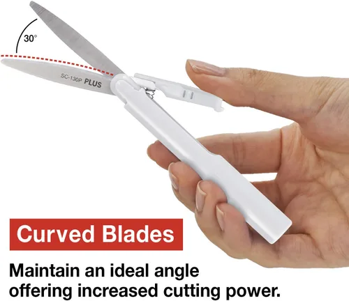 Vista 8 de Plus Tijeras Compactas Estilo Bolígrafo Twiggy con Tapa, Blanco