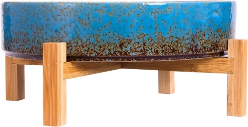 Vista 3 de ARTKETTY Macetas para suculentas, macetas grandes de 11 pulgadas con 11" azul