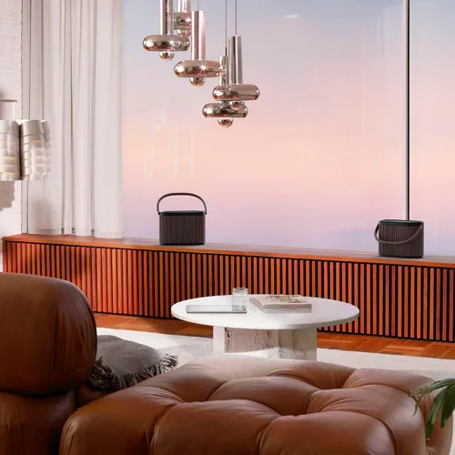 Vista 6 de Bang & Olufsen Beosound A5 - Altavoz Bluetooth portátil con conexión Wi-Fi, correa de transporte, roble oscuro