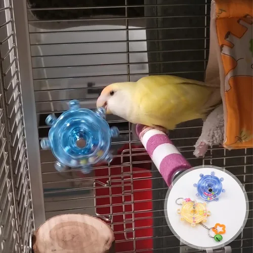 Vista 7 de 2 piezas de juguetes para pájaros para loros, juguetes masticables
