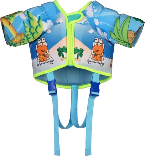 Vista 9 de Chaleco salvavidas para niños de 30 a 65 libras, chaleco flotante de natación para niños y bebés, chaleco de natación con alas de brazo para niños