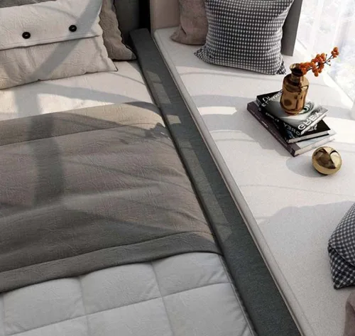 Vista 6 de YURRO Cojín para reposabrazos de sofá cama, Funda impermeable de cuero PU, Almohada de soporte para sofá grueso, Relleno de huecos de cojín