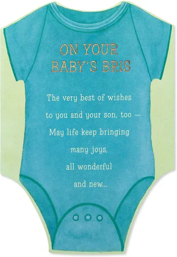 Vista 4 de American Greetings Nueva tarjeta de bebé niño para bebé Bris (Happiness Will Grow)