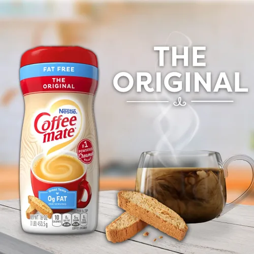 Vista 3 de Coffee mate Crema de café en polvo sin grasa original, 1 paquete de 16 onzas