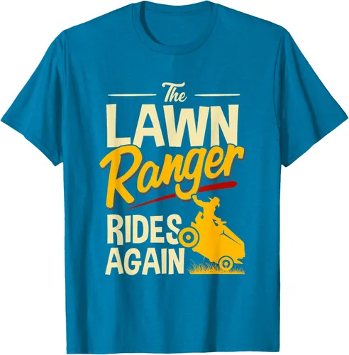Vista 10 de The Lawn Ranger Rides Again - Camiseta de corte de césped Azul Marino