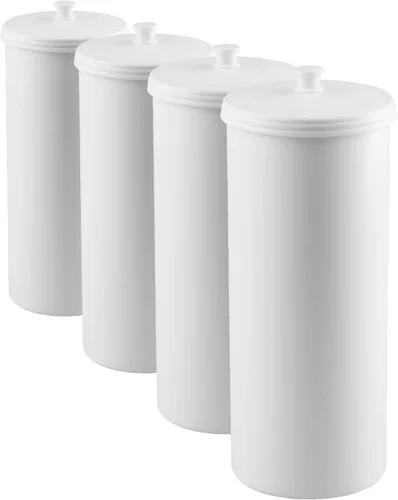 Vista 14 de iDesign Soporte Independiente para Papel Higiénico de Baño con Tapa para 3 Rollos Extra, Plata Con tapa, para 3 rollos adicionales