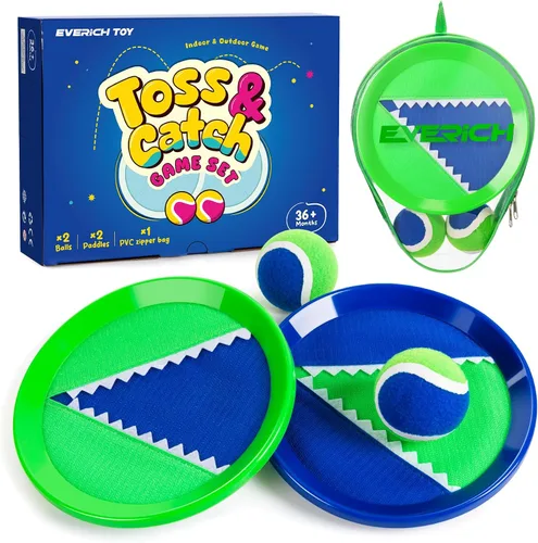 Vista 22 de Juego de pelota para lanzar y atrapar, juego de bolas adhesivas mejoradas para niños y niños pequeños, resistente y resistente al agua, juguete
