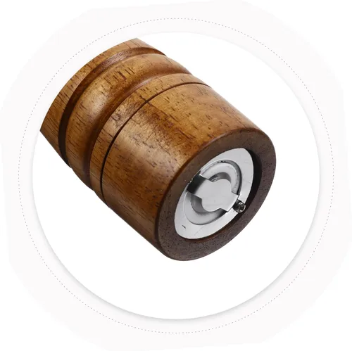 Vista 8 de Molino manual de pimienta de madera Construcción sólida fácil de limpiar para uso doméstico y cocina