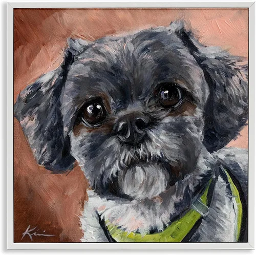 Vista 31 de Stupell Industries Retrato abstracto de perro enmarcado Giclée por Irena Orlov
