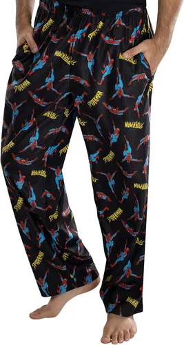 Vista 2 de Marvel Comics - Pantalones de pijama para hombre con estampado clásico de Spiderman