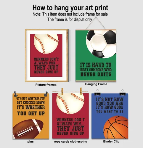 Vista 6 de MTL HOE Pósteres inspiradores para pared, impresión de la habitación de los niños, arte motivacional de deportes, citas positivas, baloncesto