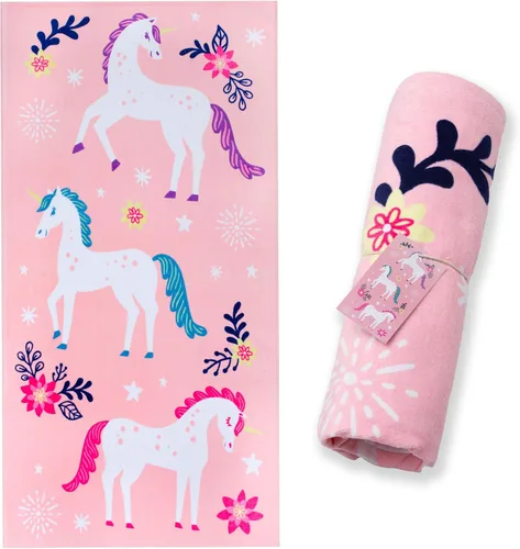 Vista 18 de Wildkin Toalla de playa para niños, 100% algodón, suave y absorbente, ideal para piscina y playa, animales salvajes Verde Oscuro
