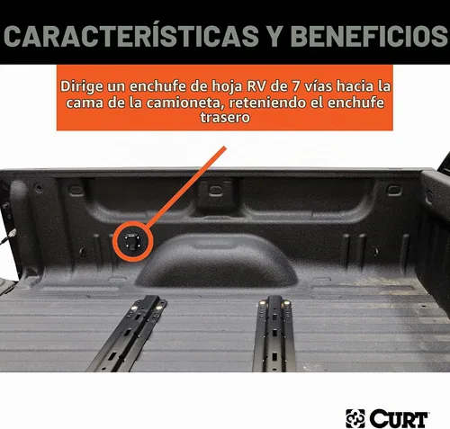 Vista 4 de CURT 56070 - Arnés con cableado personalizado (para remolque). Fits Select Chevrolet, Ford, GMC, Nissan, Ram and Toyota Models, Retains Rear