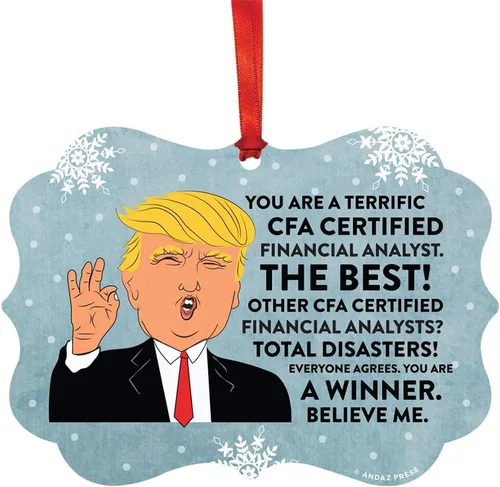 Vista 76 de Andaz Press Presidente Donald Trump Fancy Frame Recuerdo Adorno de Navidad Regalo de broma Ejecutivo de Cuenta, 1 paquete, Divertidas Ideas