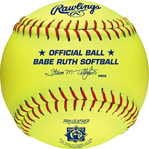 Vista 2 de Rawlings - Pelota de softbol oficial de Babe Ruth League, 12
