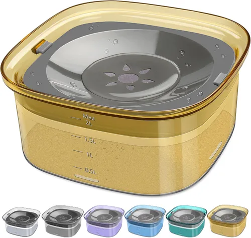Vista 12 de UPSKY - Cuenco de agua para perros de 70 onzas, comedero lento sin derrames para bebedor desordenado Large Capacity, Spill Proof, Prevent Pet