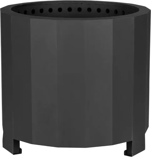 Vista 15 de Flash Furniture Titus - Chimenea de madera de grado comercial, sin humo, acabado de bronce, 19.5 pulgadas, portátil, cubierta impermeable