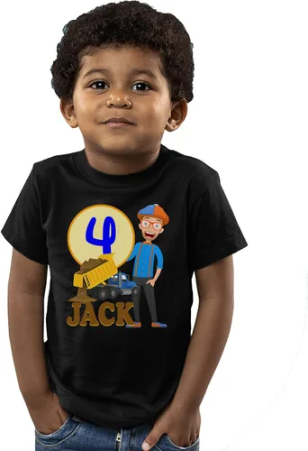 Vista 3 de StickyGumDrop Camisetas personalizadas para niños educativos con temática de personajes Blips, Negro