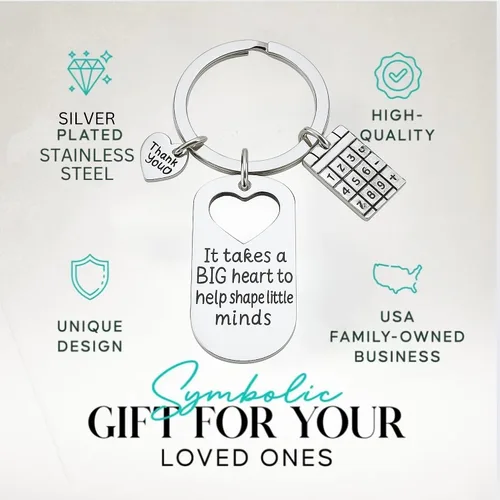Vista 2 de Infinity Collection Teacher Charm Keychain, Teacher Gift - Show Your Teacher Appreciation, Teacher Keychain