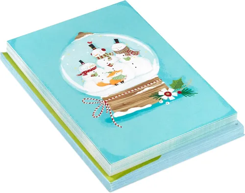 Vista 3 de Hallmark Tarjetas de Navidad en caja, muñecos de nieve (16 tarjetas y 17 sobres)