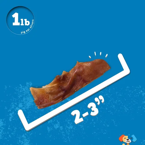 Vista 3 de Jack & Pup Astillas de orejas de cerdo (1 libra) – Masticables naturales de primera calidad para perros, orejas de cerdo, golosinas saludables