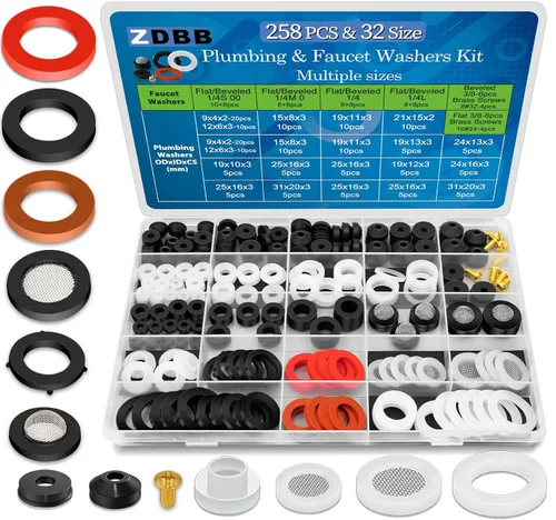 Vista 17 de ZDBB 1000 piezas 18 tamaños Kit de juntas tóricas + Kit surtido de 18 tamaños de arandelas de goma para fontanería, grifos, tubería de agua
