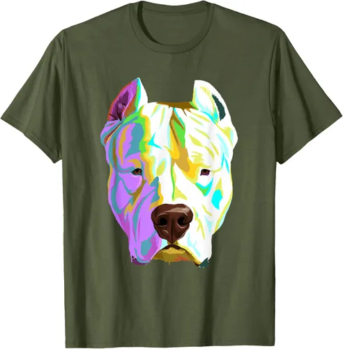 Vista 88 de Colorida camiseta Dogo Argentino, Negro, S