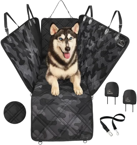 Vista 5 de Meadowlark Fundas de asiento para perro, diseño único y protección completa del automóvil: puertas, reposacabezas y asiento trasero. Solapa lateral