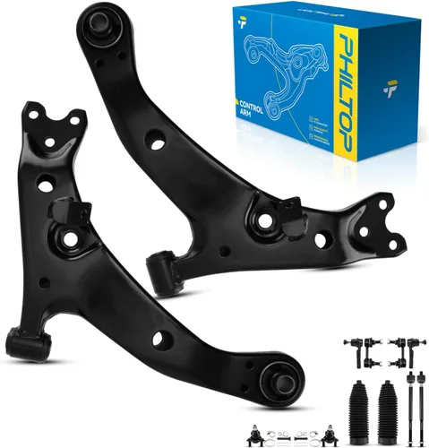 Vista 189 de PHILTOP Kit de suspensión delantera de 10 piezas, brazos de control inferiores con juntas de bola, eslabones de extremo de barra estabilizadora