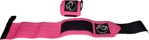 Vista 3 de Muñequeras prémium para levantamiento de pesas, BMG Premium de 18 pulgadas (par) con lazo para el pulgar, resistentes y cómodas