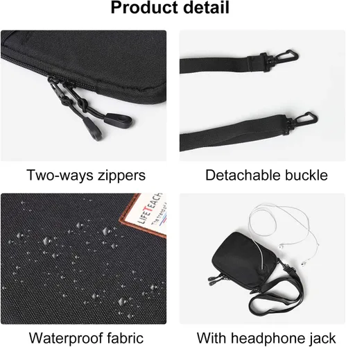 Vista 4 de Bolso bandolera pequeño para hombre, mini bolso de mensajero para teléfono y pasaporte