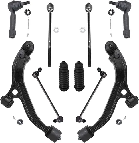 Vista 361 de Detroit Axle - Kit de suspensión frontal de 10 piezas para Dodge Avenger 2008-2014, Chrysler Sebring 2007-2010, 2 brazos de control inferiores, 2