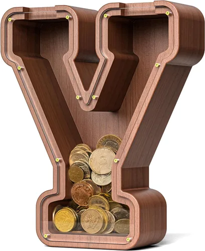 Vista 72 de SummiDate Alcancía de madera de letra para niños y niñas, Alfabeto, personalizada, regalo de cumpleaños y pascua para niños (A)