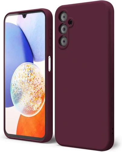 Vista 73 de oakxco Funda para teléfono Samsung Galaxy A12 con agarre de silicona líquida, linda delgada fina suave cubierta de gel de goma TPU lisa para mujeres