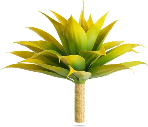 Vista 15 de Velener Plantas artificiales de agave falsas, Plantas suculentas falsas para decoración de habitaciones, tallos de plantas de agave sintético sin