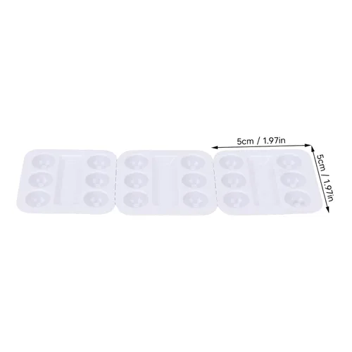 Vista 9 de Soporte de tinta, 30 unidades, bandeja de vaso de tinta desechable, bandejas de pigmento de tinta de plástico, soporte para tinta de cejas, vasos
