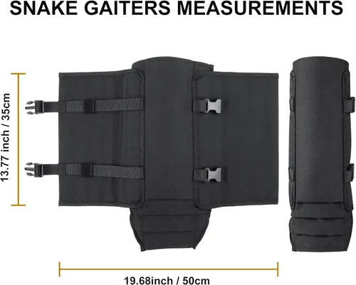 Vista 7 de Snake Gaiters Leg Guards: Waterproof Snake Chaps for Hunting, Adjustable Leg Gaiter Snake Bite Protection for Lower Legs, Lightweight Flexible