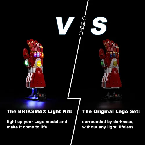 Vista 7 de BRIKSMAX Kit de iluminación LED para LEGO-76223 Nano Gauntlet – Compatible con el modelo de bloques de construcción Lego Marvel, no incluye el juego