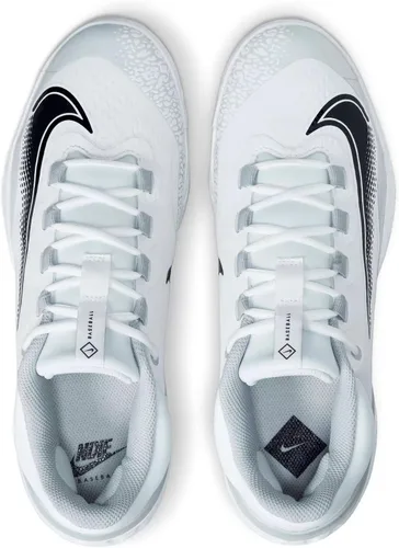 Vista 4 de Nike Alpha Huarache Elite 4 Low - Botines de béisbol para hombre, color blanco y negro, EE. UU